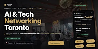 AI & Tech Networking Event in Toronto by Ascent Valley