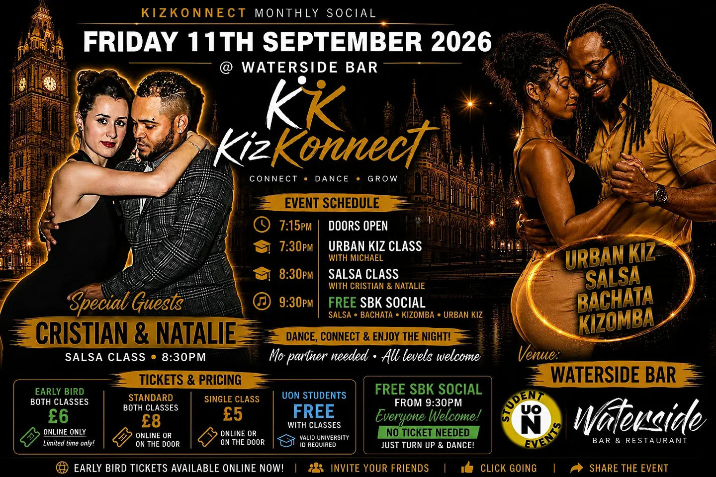 Dance Class & Social in Northampton | Salsa | Bachata | Kizomba | Urban Kiz