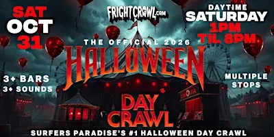 The Fright Crawl | Surfers Paradise Halloween Day Bar Crawl 2026 | Sat, Oct 31
