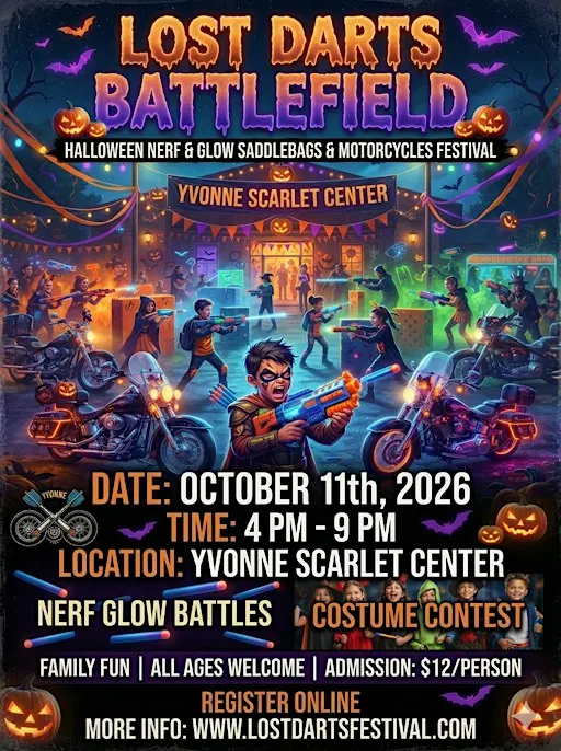 2nd Annual Halloween Nerf and Glow Party Saddlebags and Motorcycles