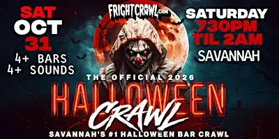 The Fright Crawl | Savannah's #1 Halloween Bar Crawl 2026 | Sat, Oct 31