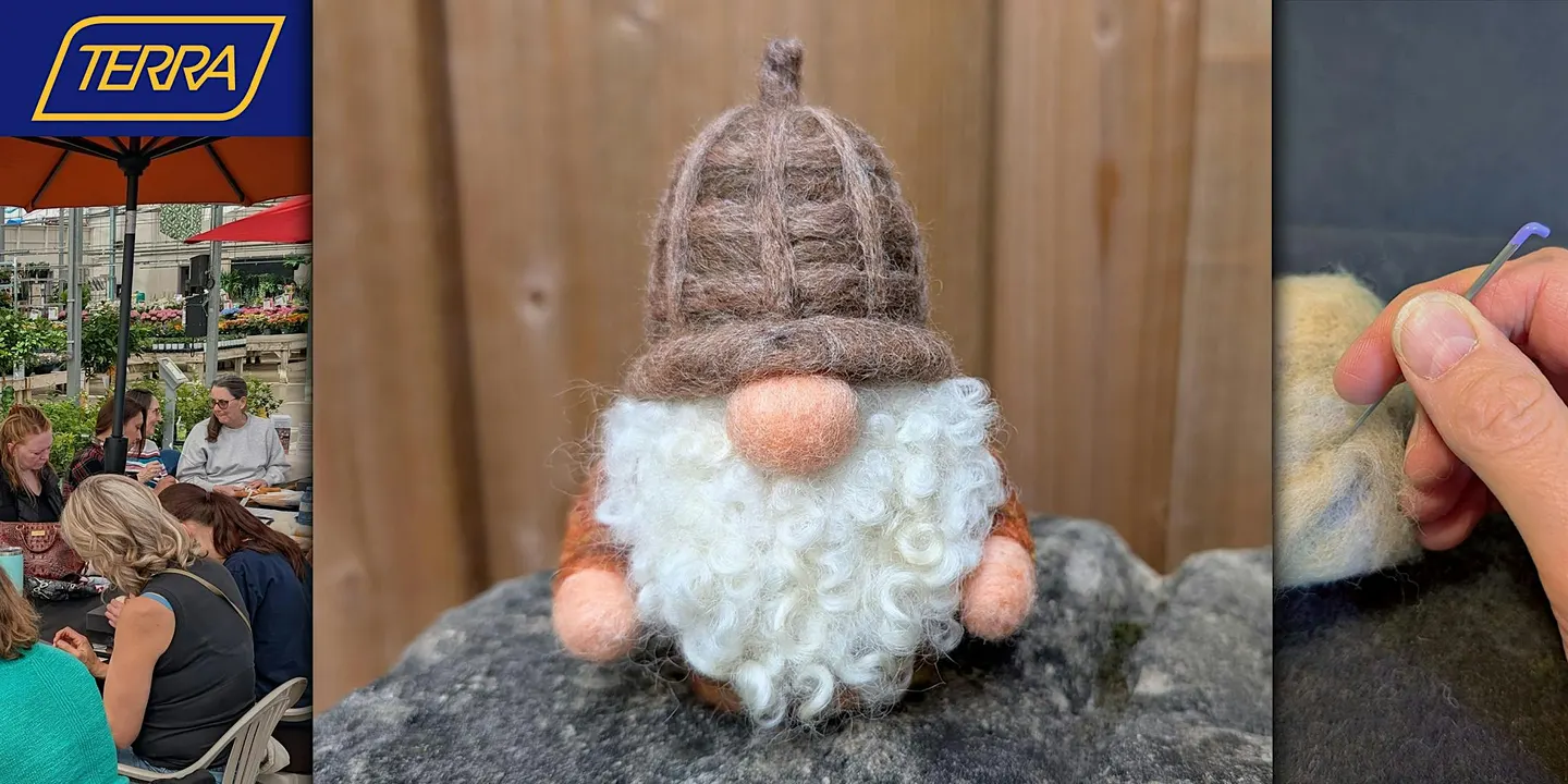 Needle Felt an Acorn Gnome Workshop