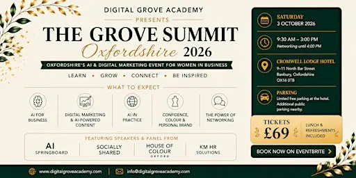 The Grove Summit 2026: AI & Digital Marketing for Women in Business