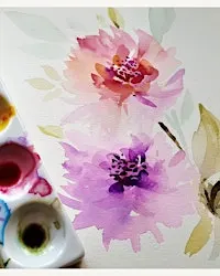 Paint the seasons | February | Helebores