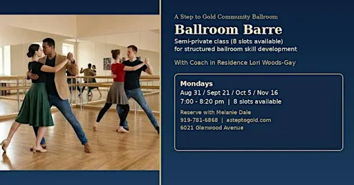 Ballroom Barre Workshop with Coach Lori Woods-Gay (8 slots available)