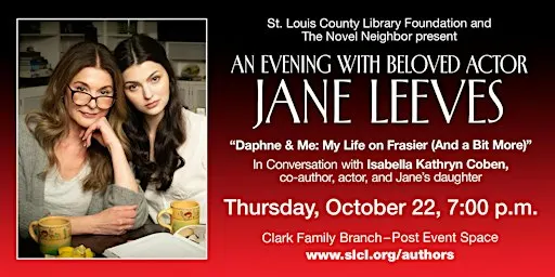 Author Event - Jane Leeves, "Daphne & Me"