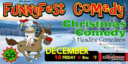 CHRISTMAS COMEDY Party SHOW - Friday, December 18 @ 8 PM - Calgary / YYC
