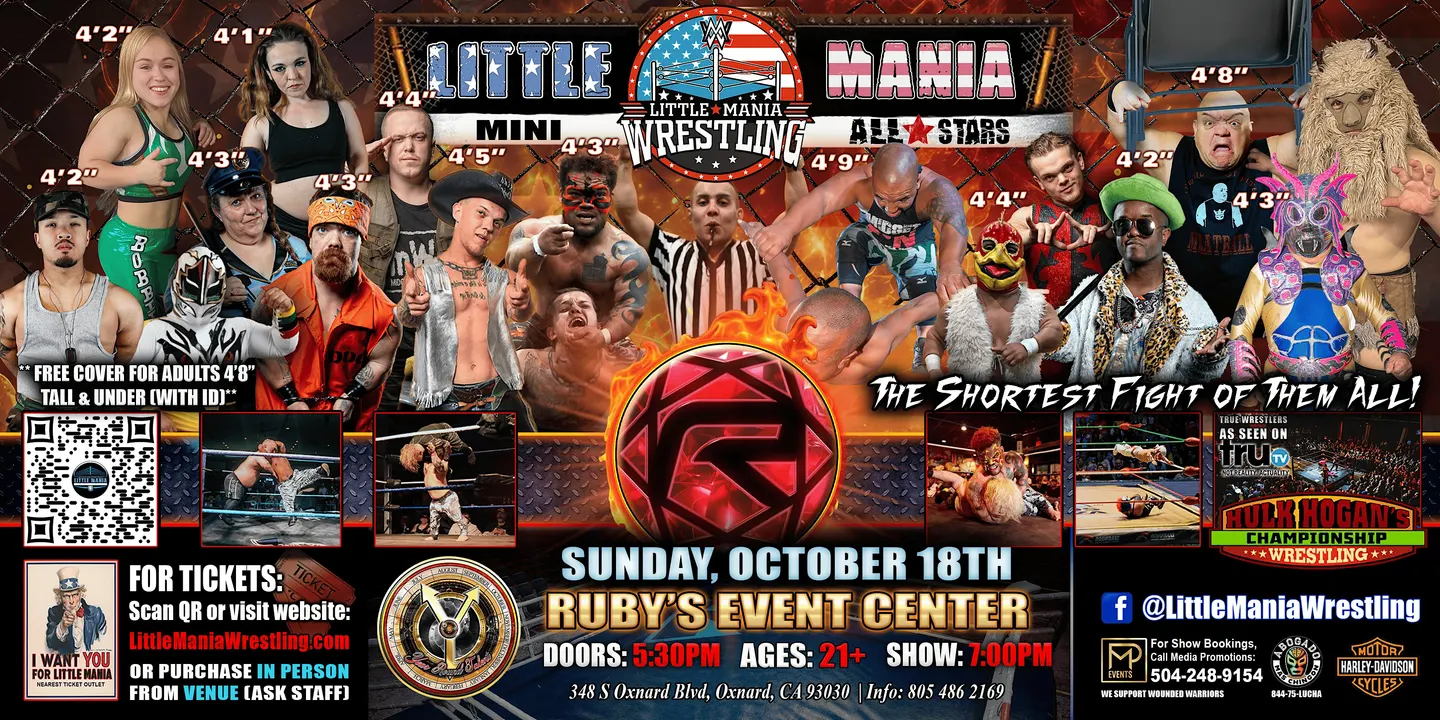 Oxnard, CA - Little Mania Mini Wrestling @Ruby's Event Center