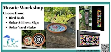 Paw Paw Mosaic Bird Bath or Solar Sign workshop @ St Julian Winery