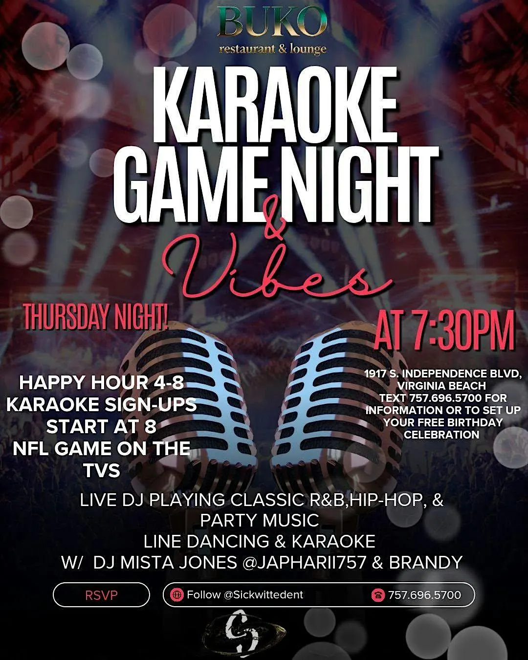 Karaoke Game Night & Vibes Thursday