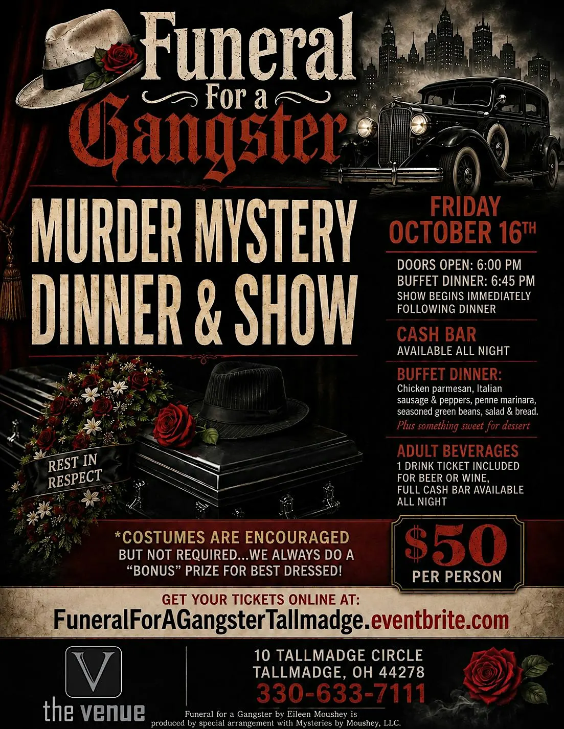 Murder Mystery Dinner & Show "Funeral for a Gangster"