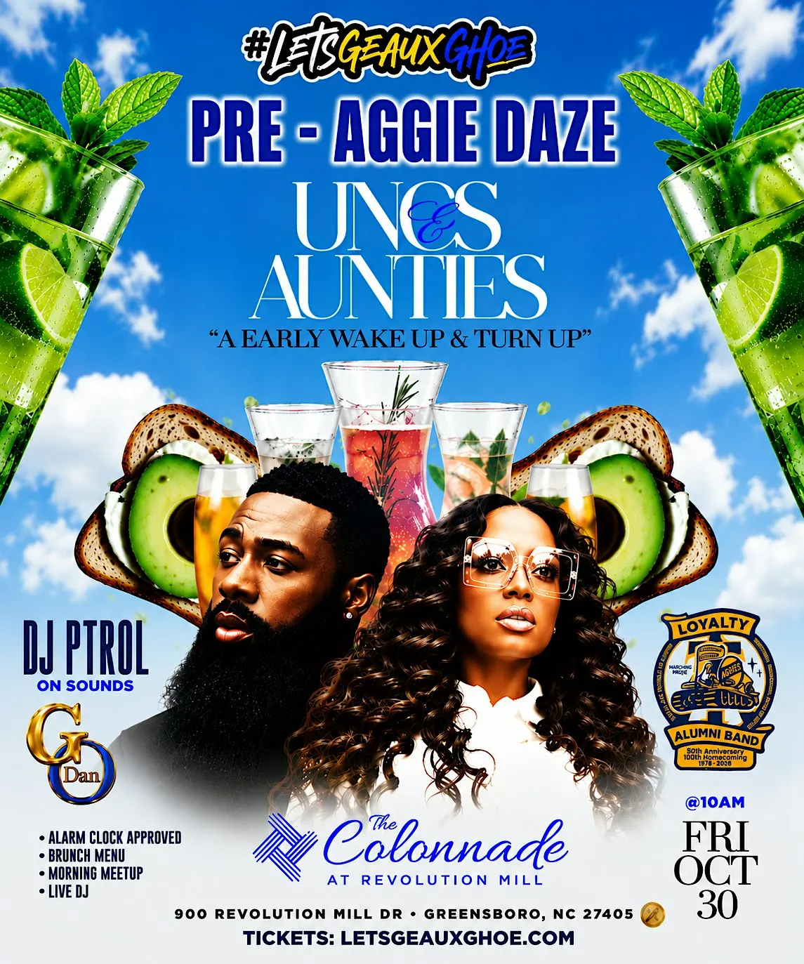 THE PRE-AGGIE DAZE "AUNTIES & UNCLES 10AM BRUNCH & MORNING DAY-PARTY