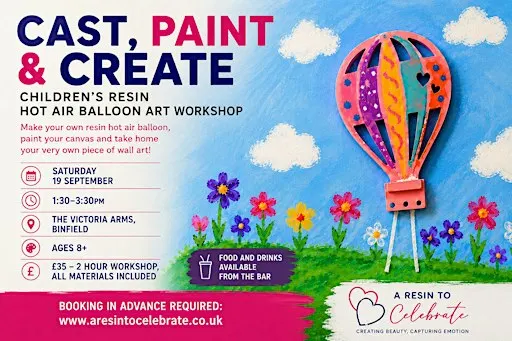 Children's Hot Air Balloon Canvas & Resin Art Workshop