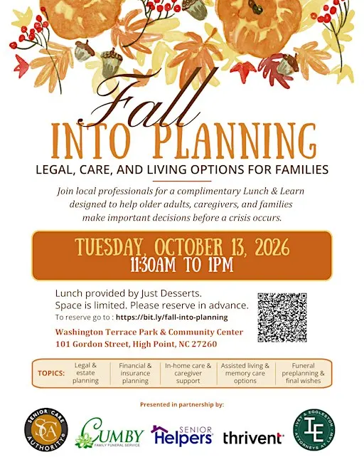 Fall Into Planning: Legal, Care, and Living Options for Families.