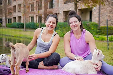 Goat Yoga at The Woodlands Resort