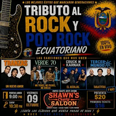 Tributo al Rock y Pop Rock Ecuatoriano | En Vivo en NYC