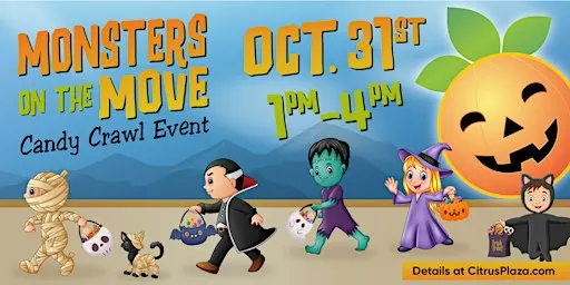 Monsters on the Move - A FREE Halloween Candy Crawl Event