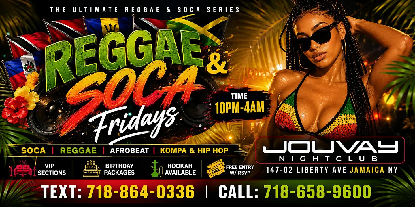 Reggae and Soca Fridays (Ladies free entry)