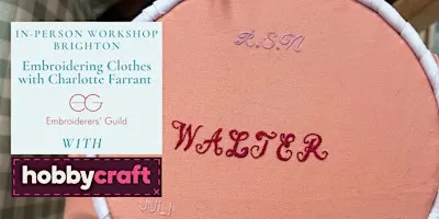 In Person Workshop: Exploring Embroidering Clothes w/ Charlotte (Brighton)