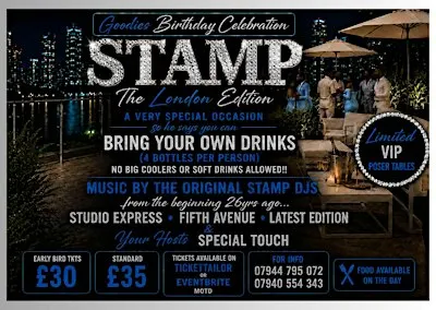 STAMP THE LONDON EDITION & THE BIRTHDAY CELEBRATION FOR WJ GOODGROOVE