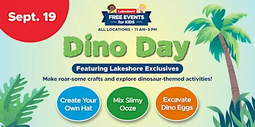 Free Kids Event: Dino Day Featuring Lakeshore Exclusives (Salt Lake City)