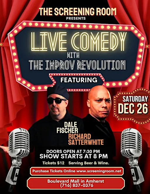 Live Comedy with THE IMPROV REVOLUTION (Sat Dec 26- 8pm)