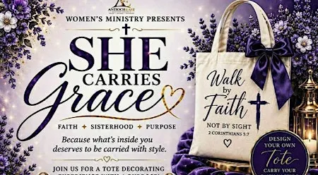 “She Carries Grace” Tote Decorating Experience