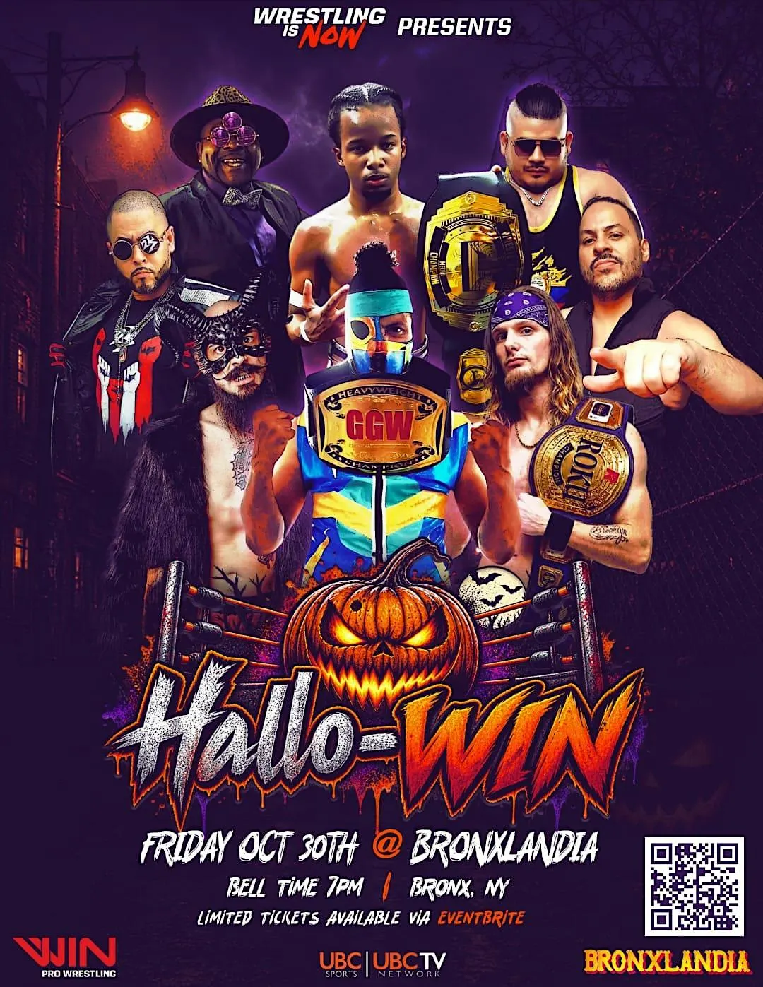 Win wrestling presents Hallowin live from Bronxlandia