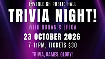 Trivia Night at Inverleigh Public Hall