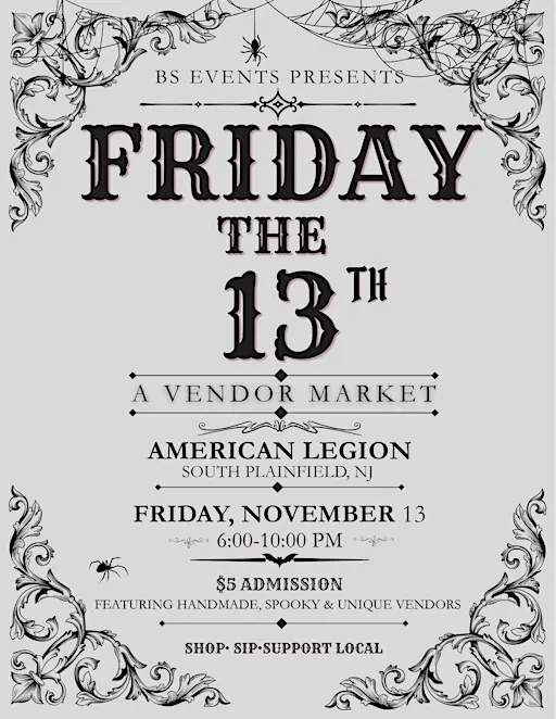 Friday the 13th a Vendor Market