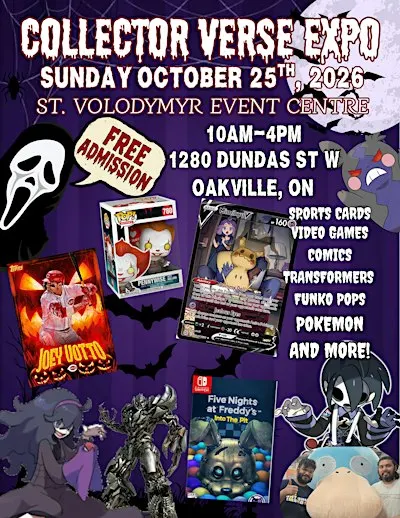 COLLECTOR VERSE EXPO OAKVILLE ONTARIO FREE ENTRY