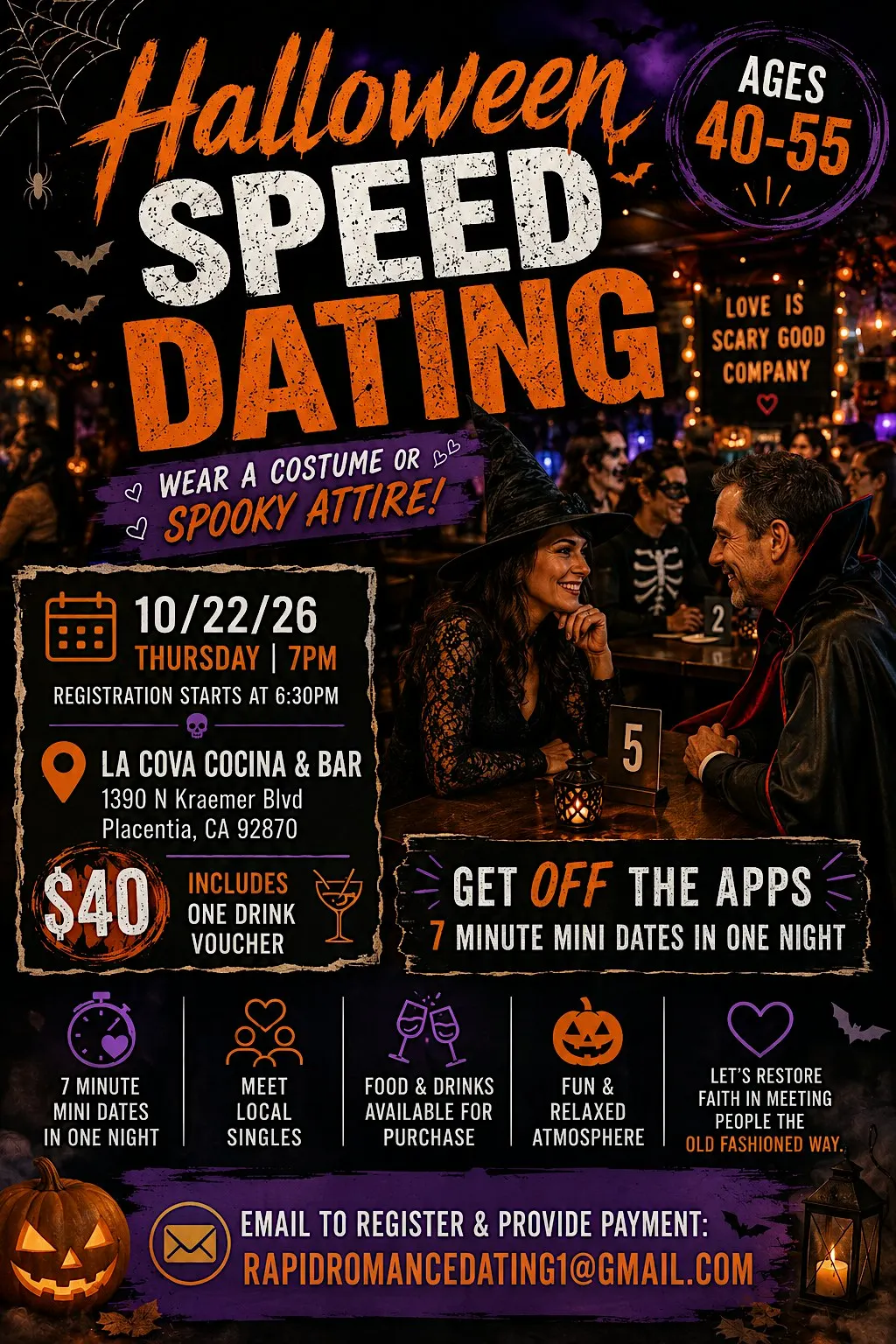 Halloween Speed Dating Ages 40-55