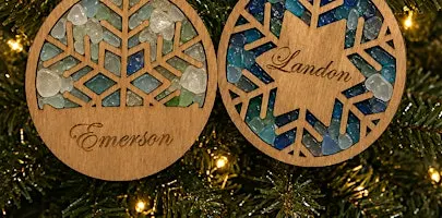 Sea Glass Holiday Ornament Bar