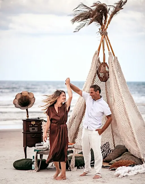 Table for Two | Private Beach Teepee Dinner in Daytona Beach