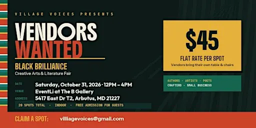 Black Brilliance Vendor Market — Creative Arts & Literature Fair