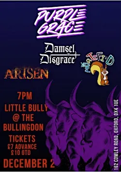 Purple Grace, Damsel in Disgrace, Mortifi'd, and Arisen