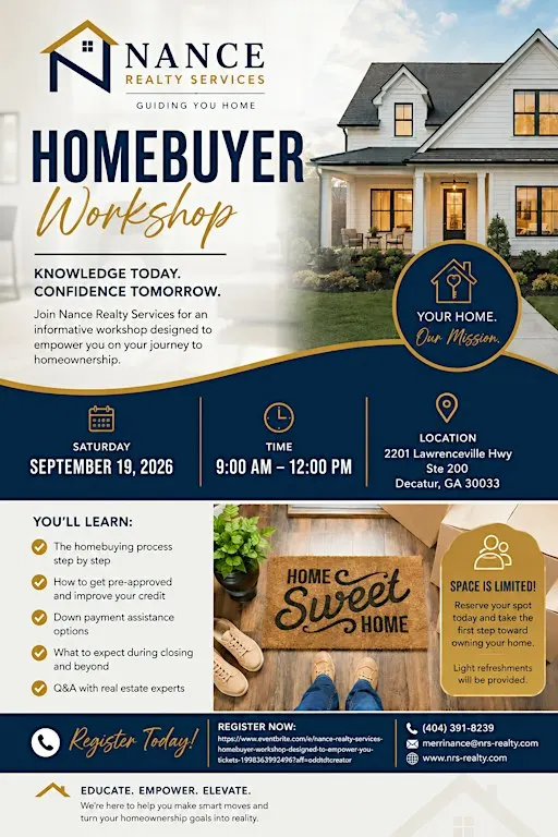 Nance Realty Services Homebuyer Workshop designed to empower you!