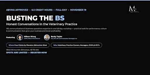 Busting the BS: Honest conversations in the Veterinary Practice Edmonton