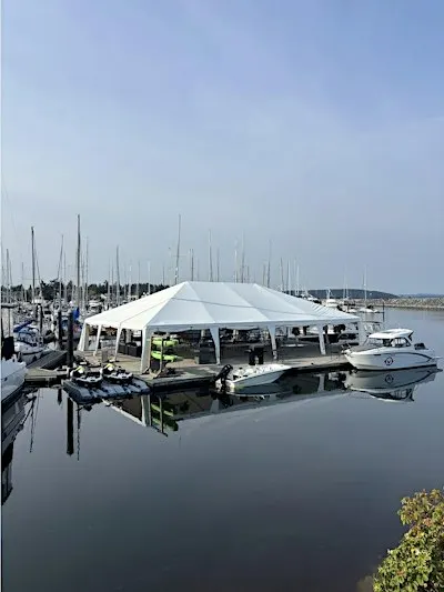 Yoga stretch at Port Sidney Marina, downtown Sidney. Mon & Tues. 6pm, 7pm