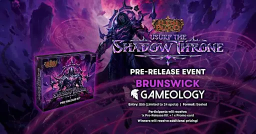 FLESH & BLOOD - Usurp the Shadow Throne Release - Gameology BRUNSWICK