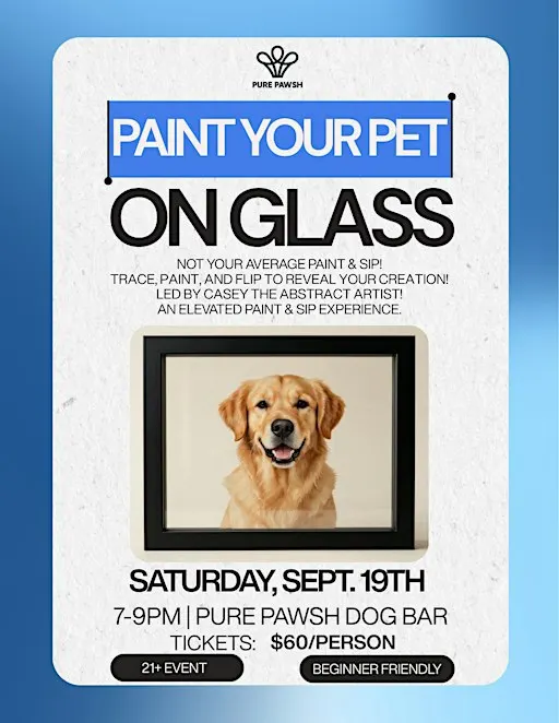 Paint Your Pet On Glass (and Sip) Workshop San Diego