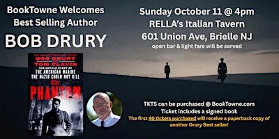 BookTowne Welcomes Best Selling Author Bob Drury at Rella's Italian Tavern