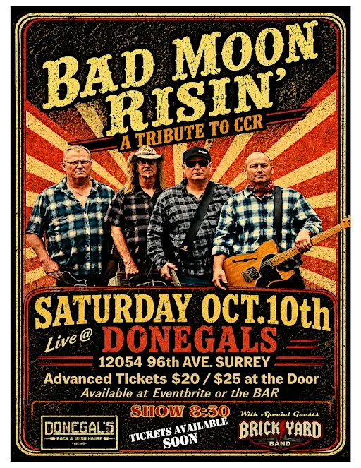 Bad Moon Risin CCR Tribute - Donegal's Irish House