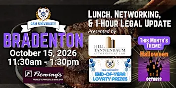 CAM U BRADENTON Free Lunch and Legal Update at Fleming's