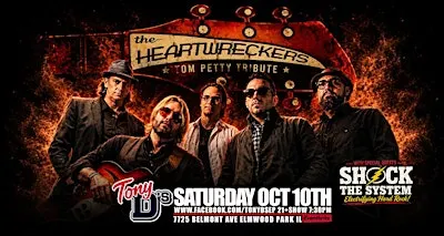 Tom Petty Tribute HeartWreckers w/ Shock The System at Tony D's 7:30PM