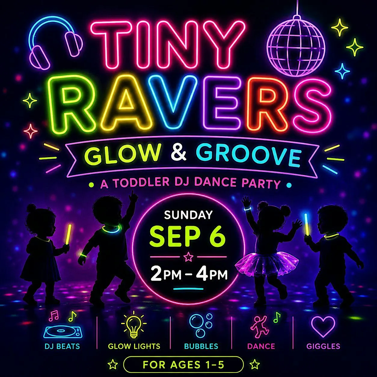 Tiny Ravers Toddler DJ Party