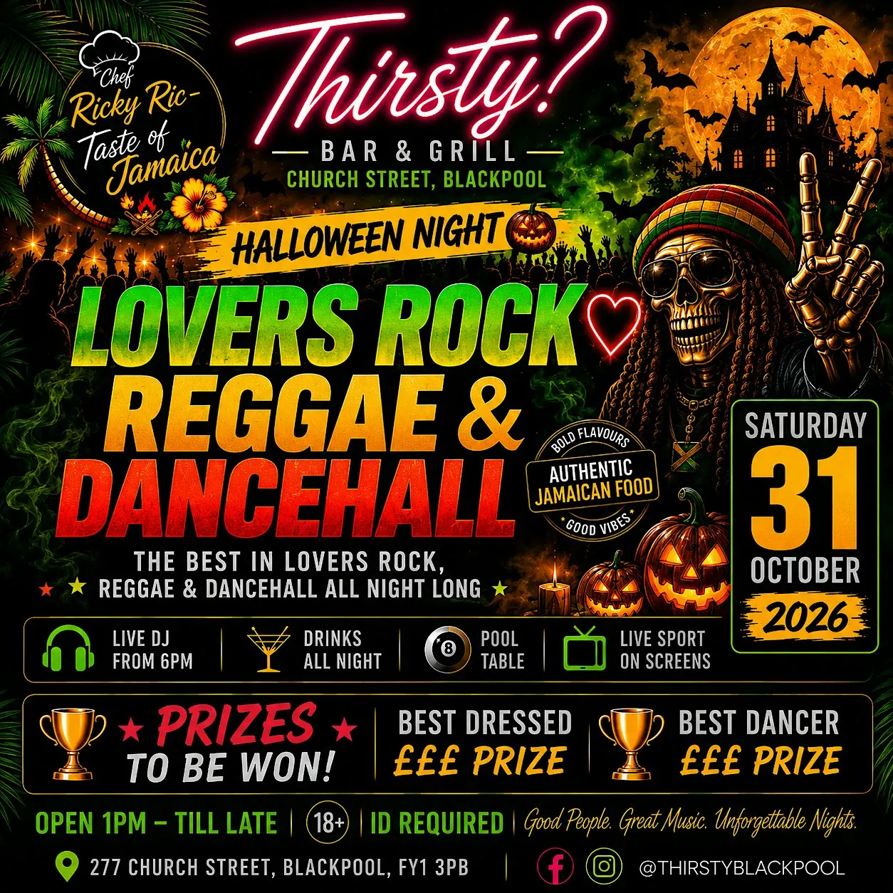 THIRSTY? HALLOWEEN – LOVERS ROCK, REGGAE & DANCEHALL