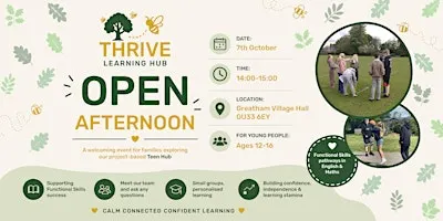 Thrive Teen Hub Home Ed Open Afternoon for 12-16 year olds