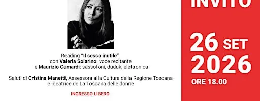 reading "Il Sesso Inutile" con Valeria Solarino- Omaggio a Oriana Fallaci