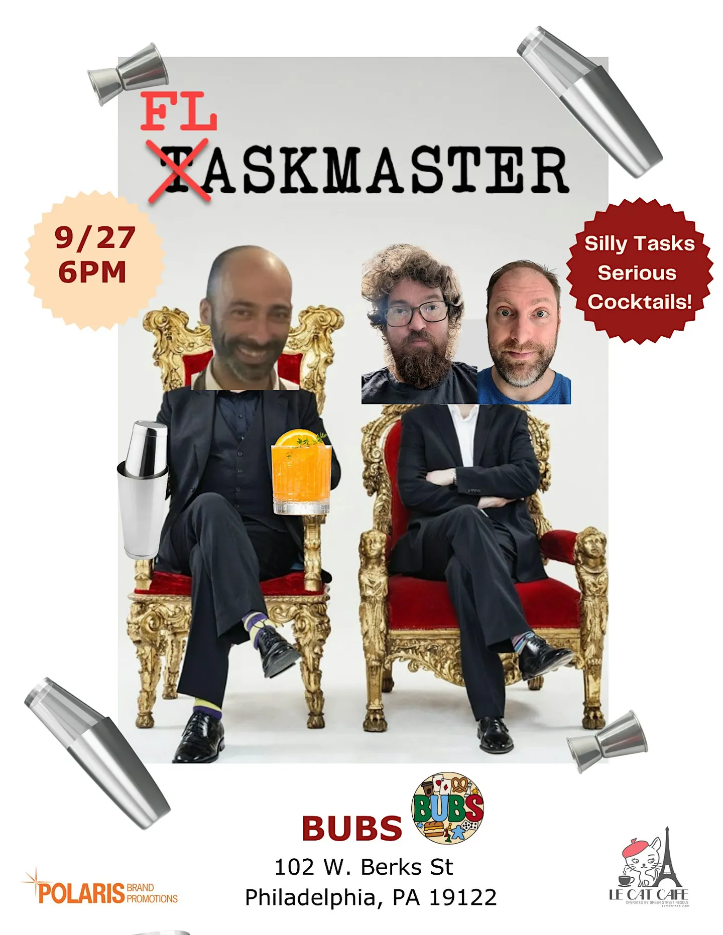 Flaskmaster: Silly tasks. Serious cocktails.